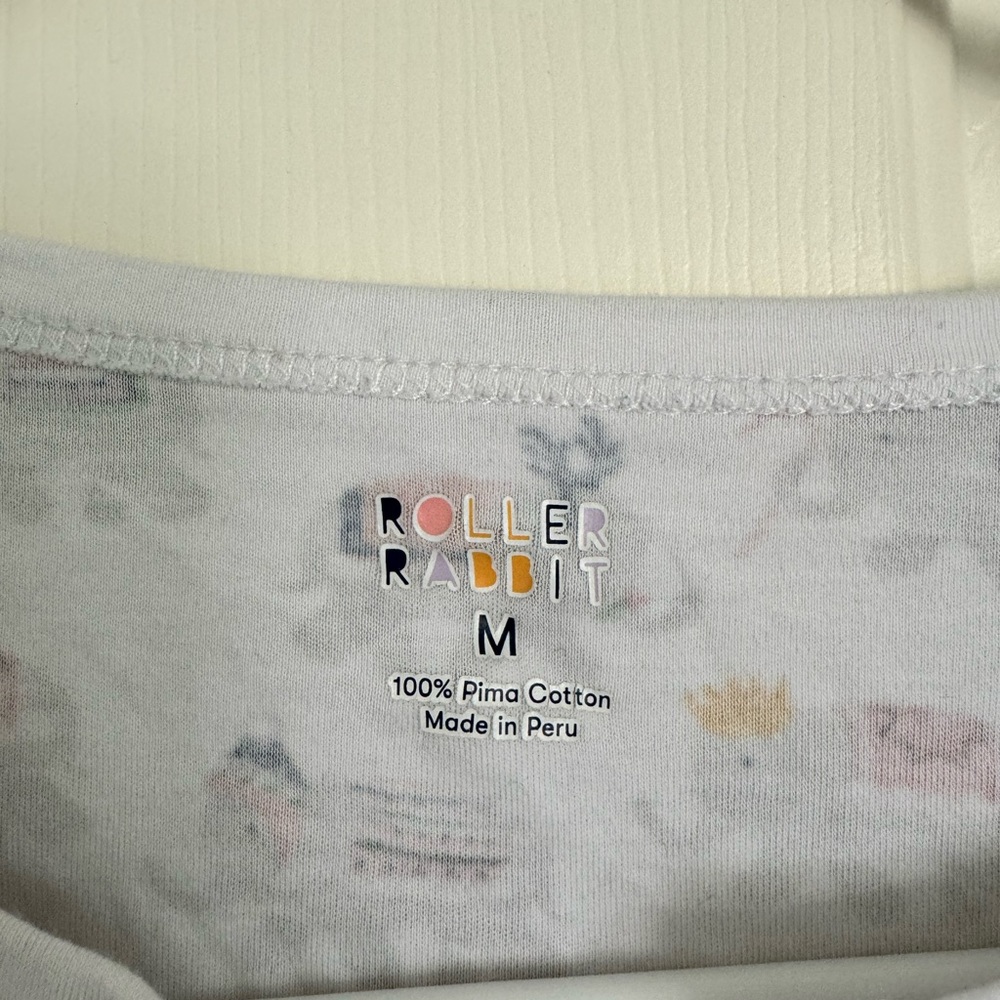 Roller Rabbit White Pajama Set with Elephant Print - Picture 3 of 4